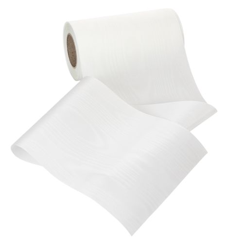 Prodotto Nastro bianco per ghirlande funebri, larghezza 175 mm, lunghezza 25 m, nastro in acetato di alta qualità