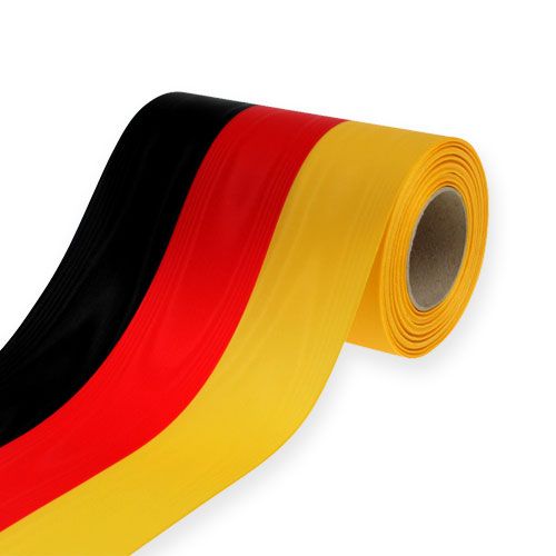 Nastri per ghirlande Moiré nero-rosso-oro 150 mm