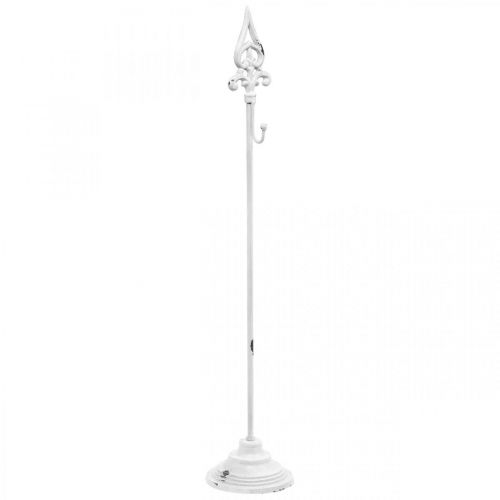 Floristik24 Porta ghirlanda bianco shabby chic porta ghirlanda 1 gancio H76cm