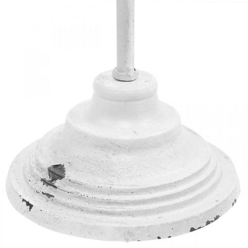 Floristik24 Porta ghirlanda bianco shabby chic porta ghirlanda 1 gancio H76cm