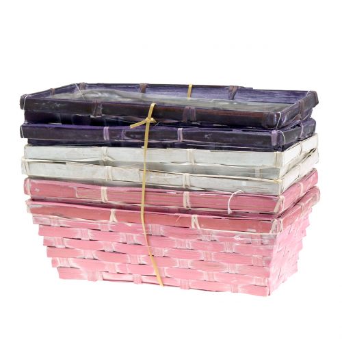 Prodotto Cestino per patatine quadrato viola/bianco/rosa 6 pz