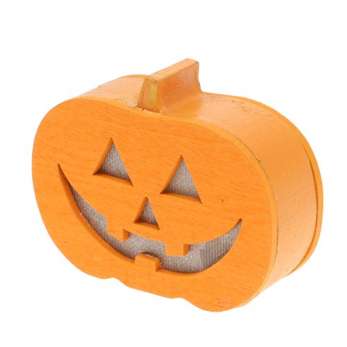Floristik24 Decorazione zucca con luce 8,5cm 4pz