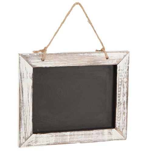 Floristik24 Lavagna da appendere vintage nera bianca 24,5×20 cm 2pz