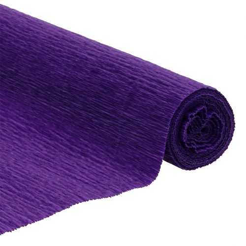 Carta crespa fiorista viola scuro 50x250cm