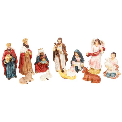 Prodotto Figure del presepe set 11 figure colorate dipinte a mano 3,5-9,5 cm
