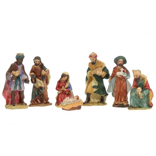 Floristik24 Figure presepe dipinte a mano 2cm - 9cm 7pz