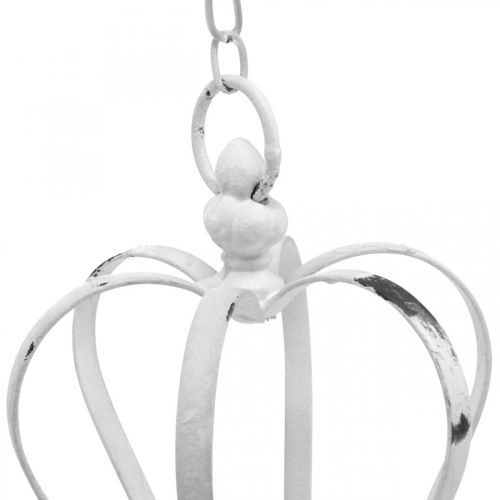 Prodotto Corona decorativa da appendere shabby chic bianca H20cm