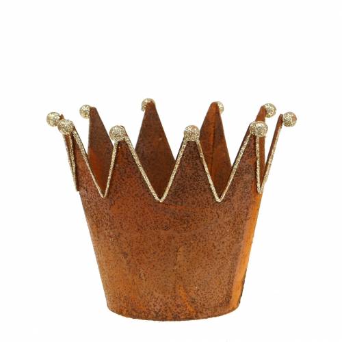 Set Di 3 Corone Decorative In Metallo Con Effetto Ruggine E Cuori – 15 Cm – Decorazione Da Giardino E Interni - 2