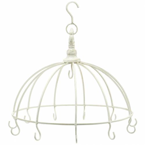 Corona decorativa con gancio per appendere bianca Ø29cm