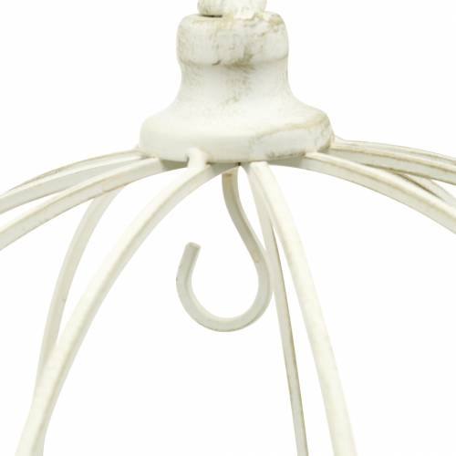 Floristik24 Corona decorativa con gancio per appendere bianca Ø29cm