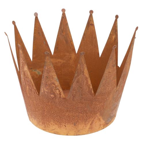 Vaso per piante ruggine ciotola decorativa corona decorativa in metallo vintage Ø30cm