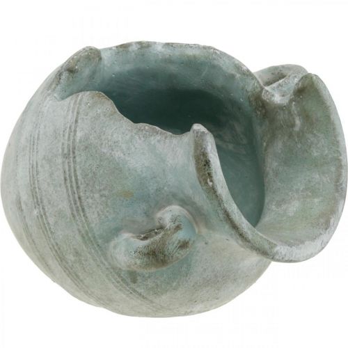 Floristik24 Brocca decorativa rotta, fioriera, decorazione in cemento aspetto antico L23 cm