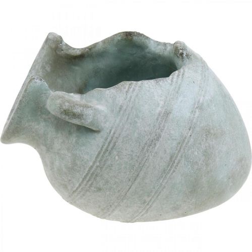Floristik24 Brocca decorativa rotta, fioriera, decorazione in cemento aspetto antico L23 cm
