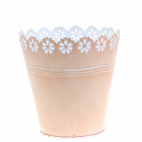 Floristik24 Vaso da fiori ornamento floreale rosa Ø12.5cm H13.5cm