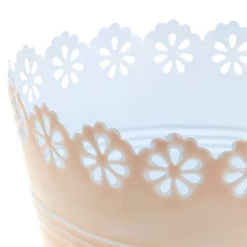 Floristik24 Vaso da fiori ornamento floreale rosa Ø12.5cm H13.5cm