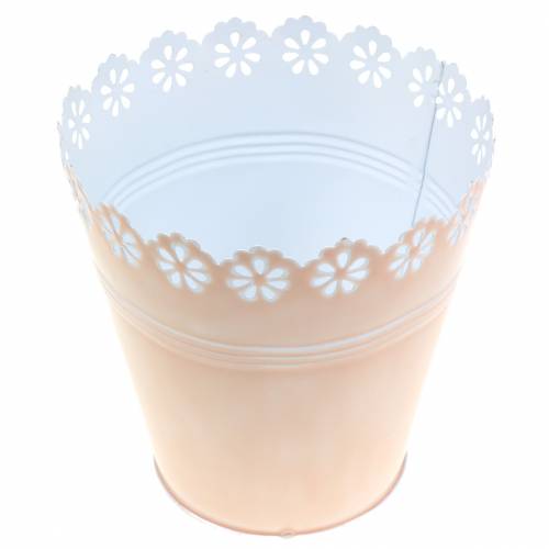 Floristik24 Vaso da fiori ornamento floreale rosa Ø12.5cm H13.5cm