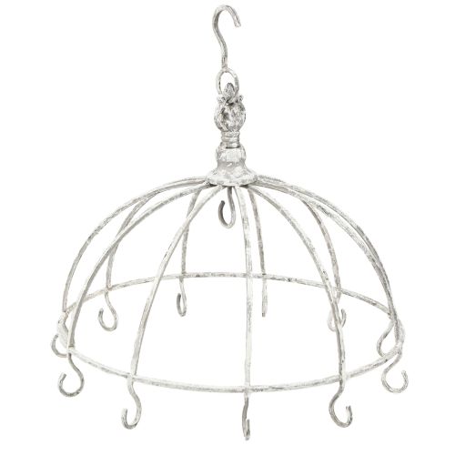 Floristik24 Kitchen Crown Appendino da cucina in metallo bianco Shabby Chic Ø31,5cm