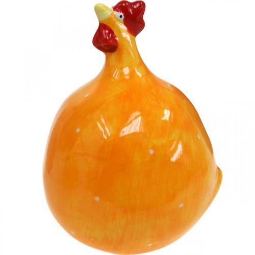 Floristik24 Ceramica Pollo Decorativo, Decorazione Pasquale Pollo Divertente H10.5cm Assortiti 6pz