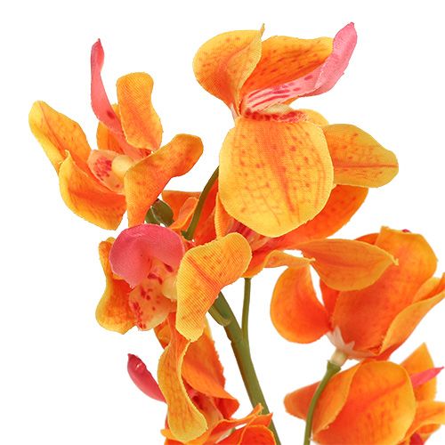 Prodotto Orchidea artificiale Mokara arancione 50 cm 6 pezzi