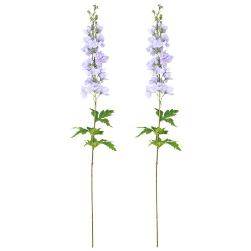 Prodotto Fiori artificiali Delphinium viola chiaro su stelo 90cm 2 pezzi