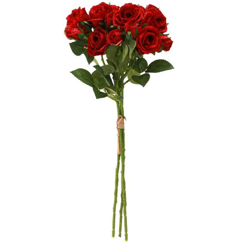 Prodotto Decorazione artificiale Rose Rosso Brillante Ø4cm L45cm 3 pz