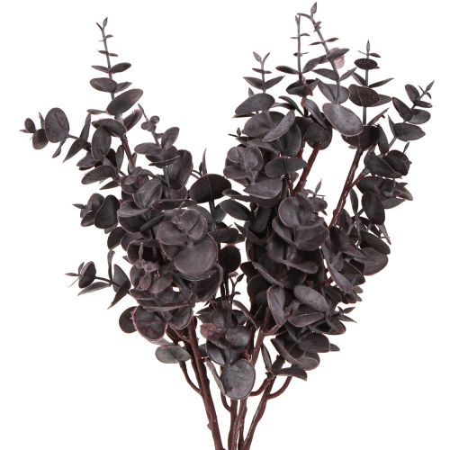 Rami decorativi di eucalipto artificiale eucalipto viola 38 cm 3 pezzi