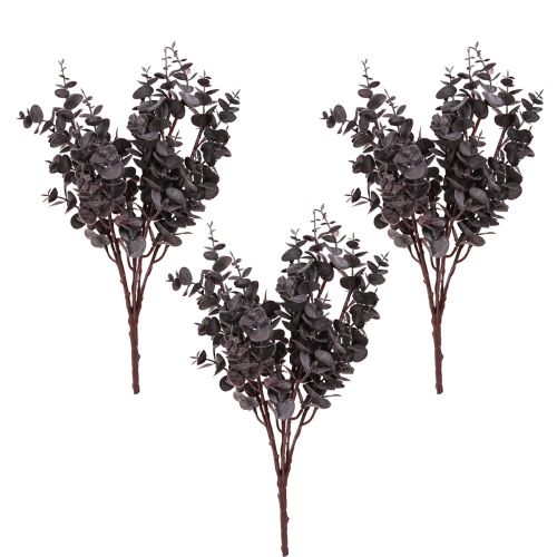 Prodotto Rami decorativi di eucalipto artificiale eucalipto viola 38 cm 3 pezzi