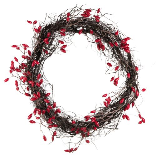 Ghirlanda di rosa canina artificiale decorazione autunnale ghirlanda rossa Ø50cm