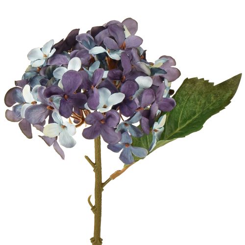Decorazione di ortensia artificiale, fiore artificiale blu viola 34 cm, 2 pezzi