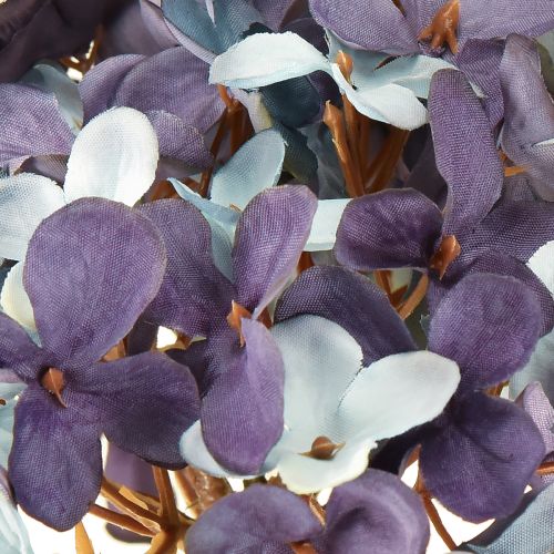 Prodotto Decorazione di ortensia artificiale, fiore artificiale blu viola 34 cm, 2 pezzi