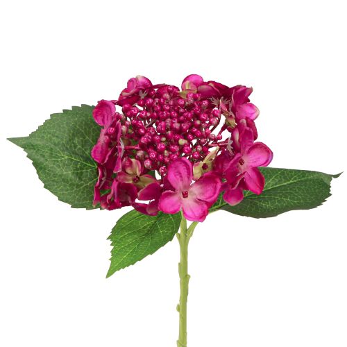 Prodotto Foglie di fiori artificiali con ramo rosa di ortensie 43 cm 2 pezzi