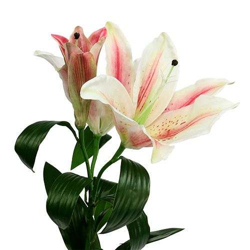 Floristik24 Giglio artificiale rosa con vero tocco 100 cm
