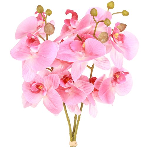 Orchidee artificiali Fiori artificiali rosa come veri 56 cm 3 pezzi