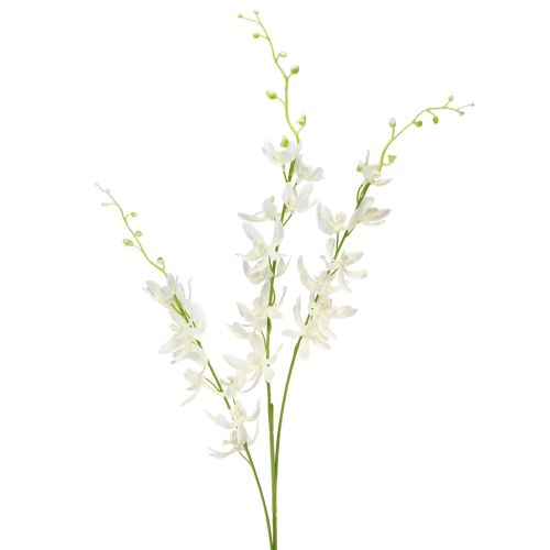 Floristik24 Ramo di orchidea artificiale fiori bianchi crema L90cm 2 pezzi