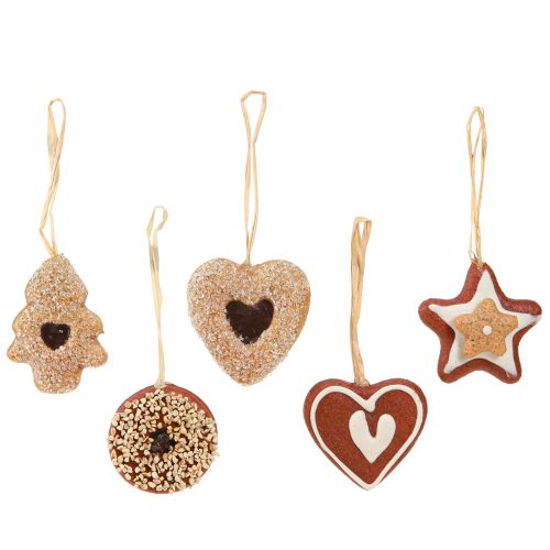 Decorazione biscotti artificiali Ciondoli natalizi 4-6 cm 12 pz