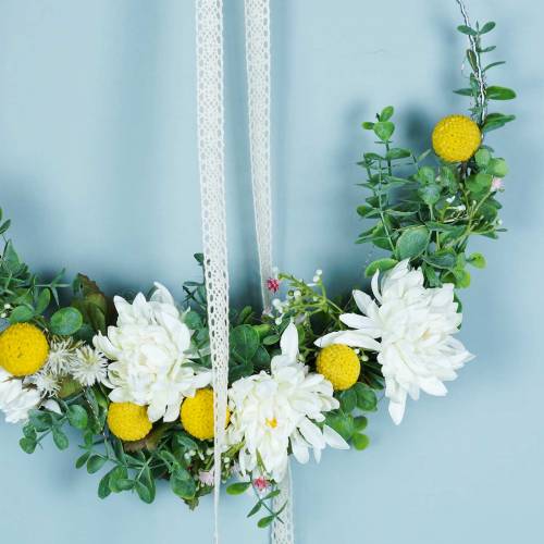 Floristik24 Crema di dalia artificiale 25,5 cm 3 pezzi