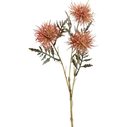 Fiordaliso artificiale fiori artificiali autunnali 3 fiori rossi 48 cm