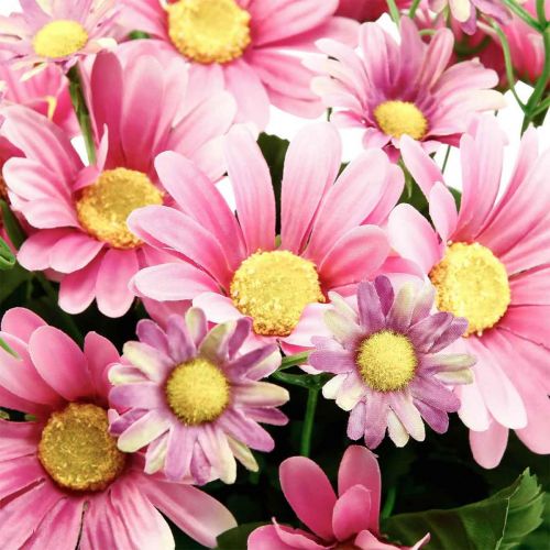 Margherite artificiali bouquet di fiori artificiali rosa 44cm