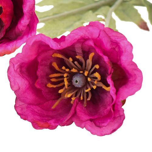Prodotto Papaveri artificiali fiori decorativi in seta rosa 70 cm
