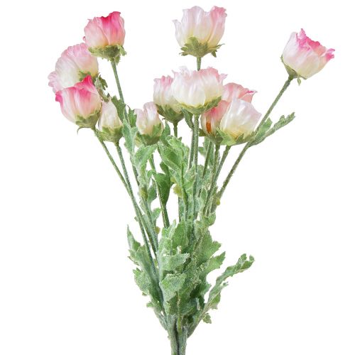 Floristik24 Fiori di seta decorativi papaveri artificiali rosa 42 cm 4 pezzi