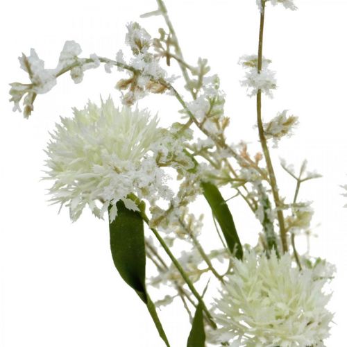 Floristik24 Fiore di prato artificiale Bouquet di fiori di seta bianca Fiori artificiali