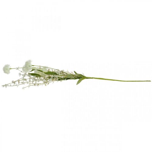 Floristik24 Fiore di prato artificiale Bouquet di fiori di seta bianca Fiori artificiali