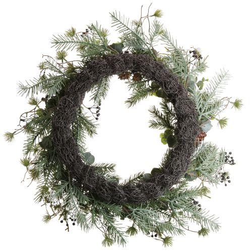 Prodotto Corona dell&#39;Avvento artificiale ghirlanda decorativa bacche viola Ø45cm