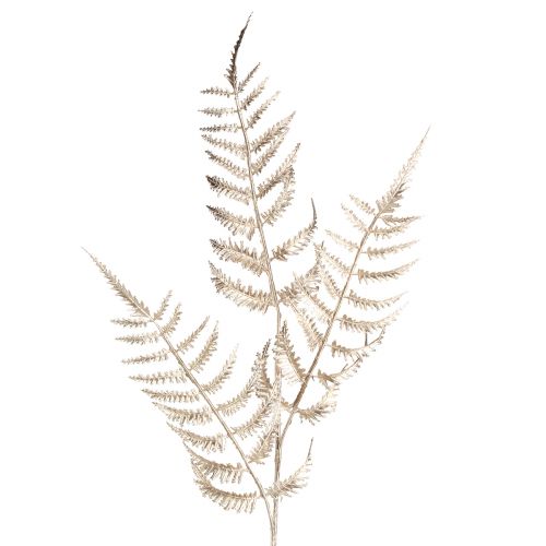 Prodotto Felce decorativa artificiale champagne metallizzato L85cm 2 pezzi