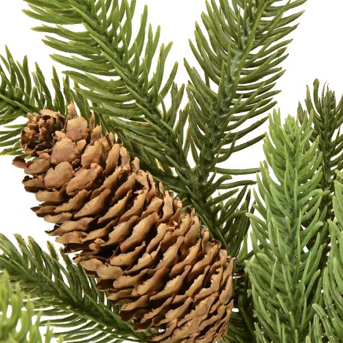 Prodotto Ramo di abete artificiale con vere pigne Ramo di Natale 78 cm