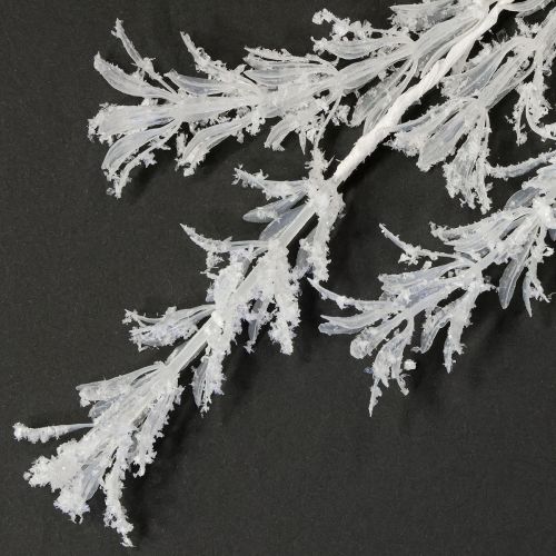 Prodotto Decorazione invernale artificiale con ramo di gelo, decorazione invernale bianca 124 cm