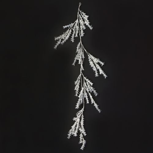 Prodotto Decorazione invernale artificiale con ramo di gelo, decorazione invernale bianca 124 cm