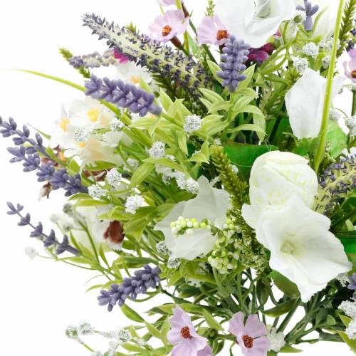 Floristik24 Bouquet artificiale, decorazione da tavola, fiori di seta, bouquet primaverile colorato
