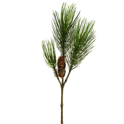 Floristik24 Ramo di pino artificiale con coni 3 rami verde marrone 60 cm