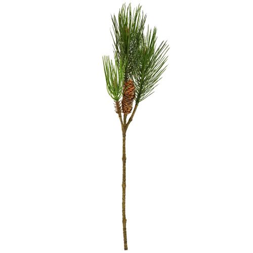 Floristik24 Ramo di pino artificiale con coni 3 rami verde marrone 60 cm